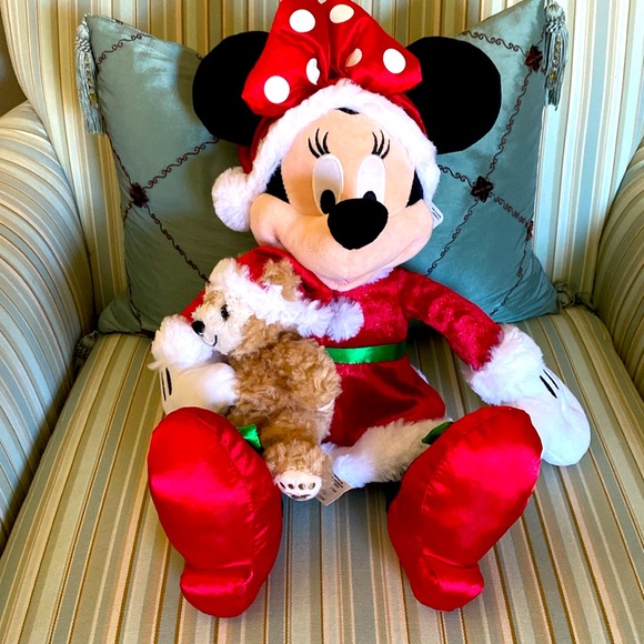 CHRISTMAS🎄DISNEY PARKS AUTHENTIC SANTA MINNIE MOUSE WITH DUFFY DISNEY BEAR NWT - Picture 16 of 17